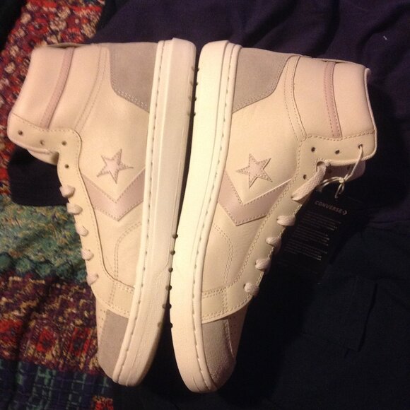 Converse Men's Pro Blaze Tan & Gray Leather & Suede Mid Sneakers - 11.5 - NIB - Picture 5 of 10